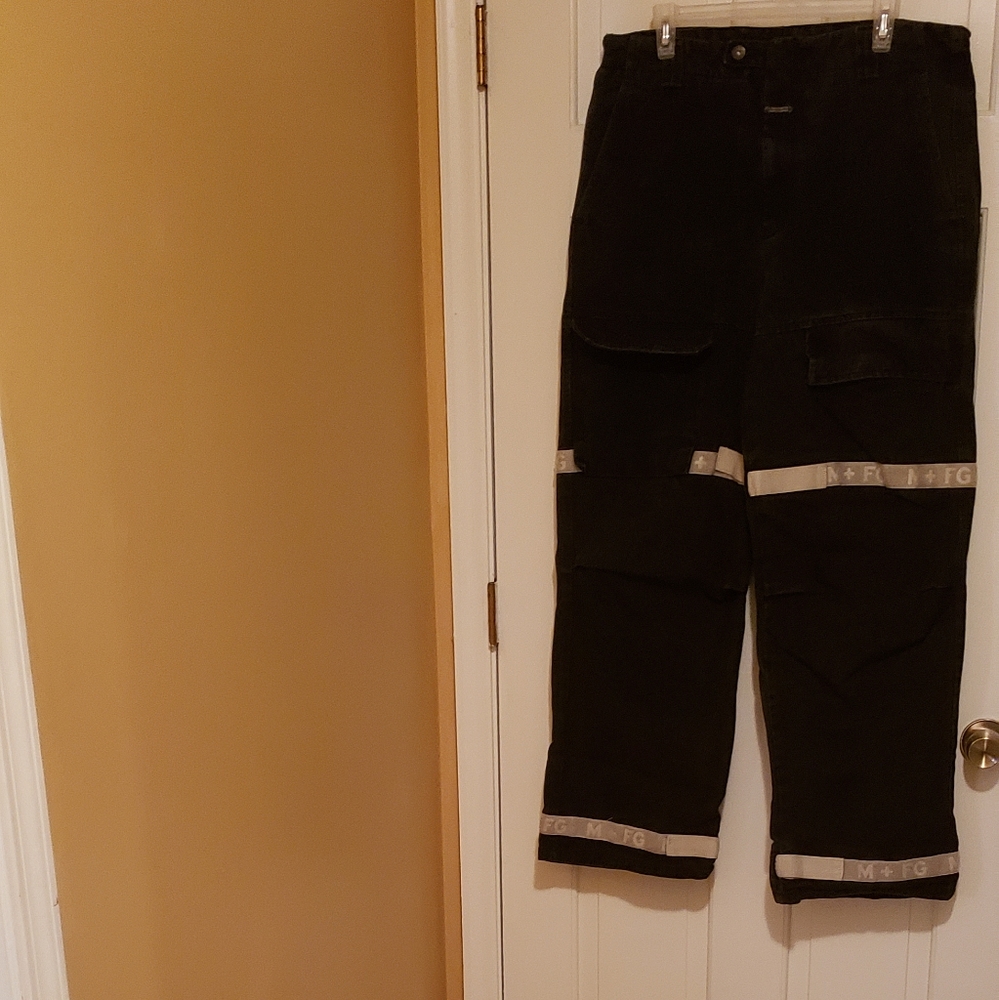 VTG Marithe Francois Girbaud Shuttle Strap Cargo Black Jeans size 36